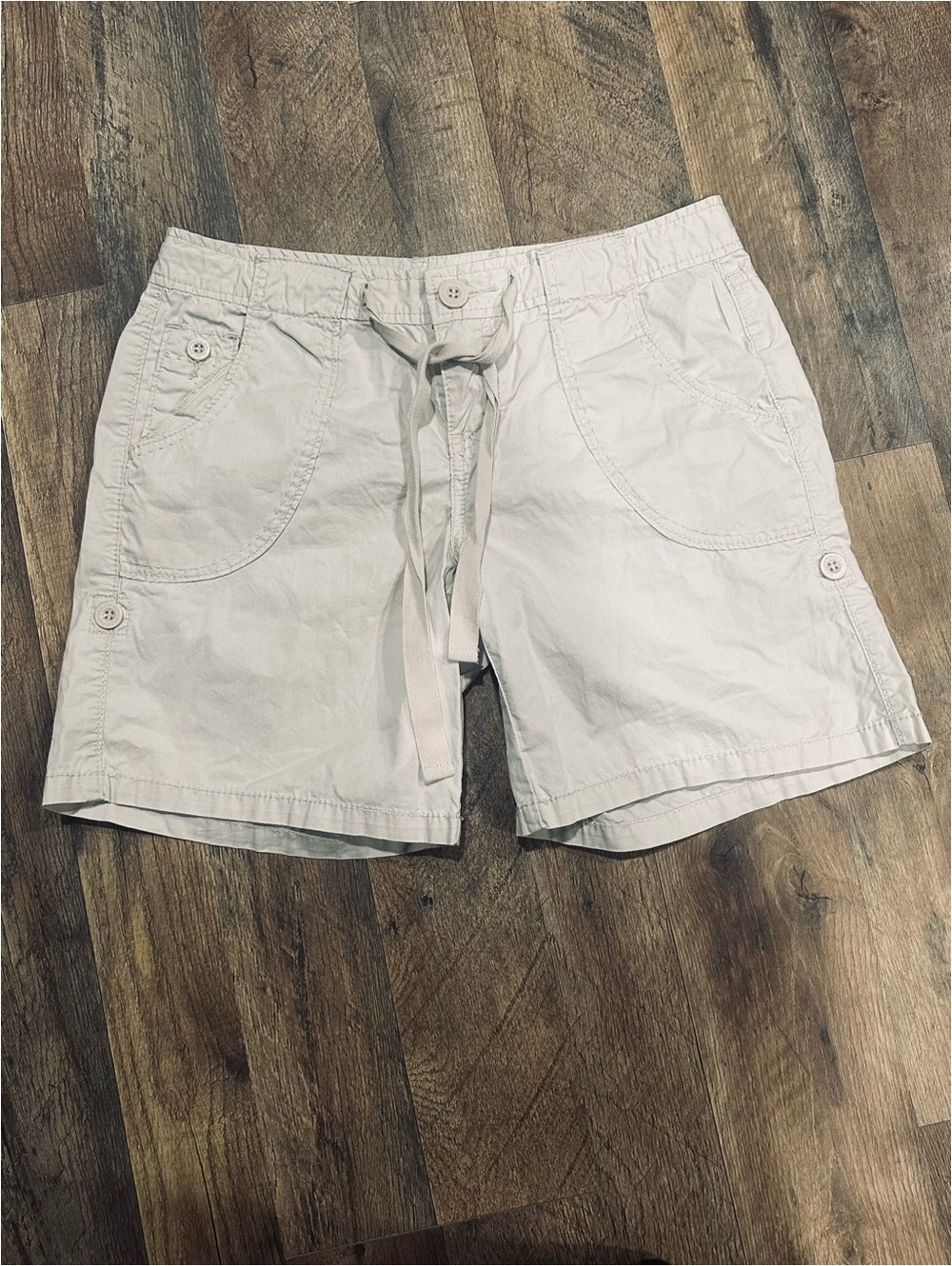Women’s Casual cargo utility Drawstring Shorts - beige